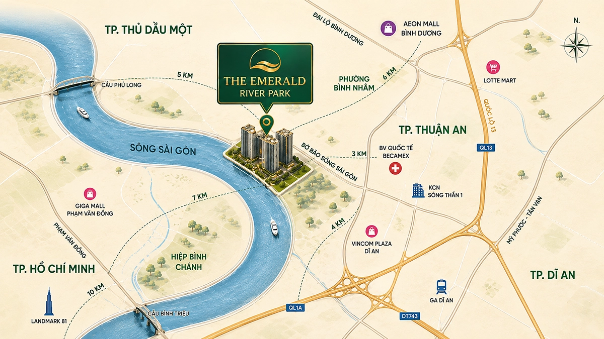 Vị trí The Emerald River Park